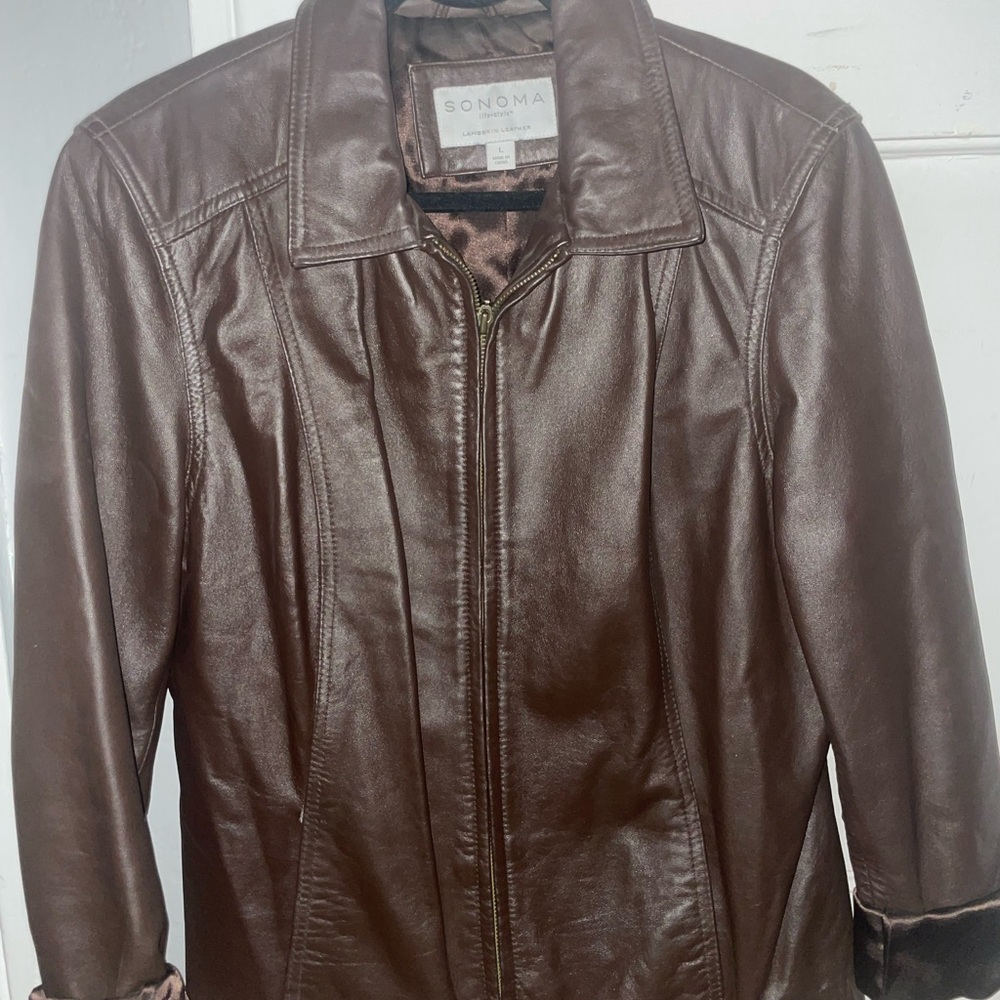 Vintage women’s Sonoma Brown Leather Jacket